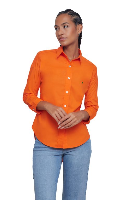 Camisa manga larga 3/4 - naranja - mania