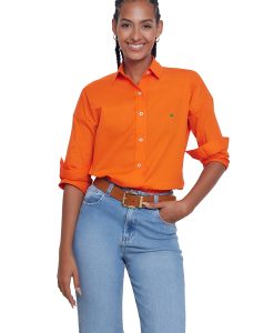Camisa manga larga 3/4 - naranja - mania